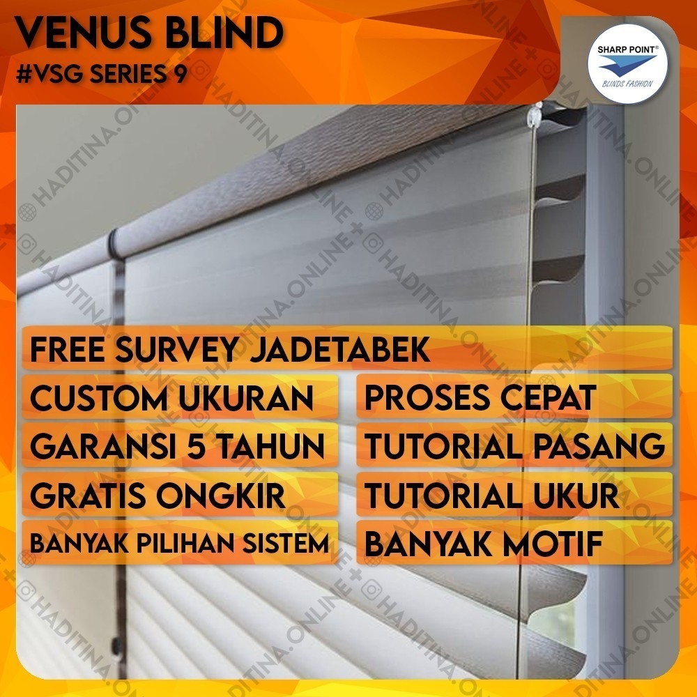 Venus Blind VSG 9 Series | Jendela Gorden Tirai Kain Indoor Outdoor Minimalis Gordyn Gordeng Horden 