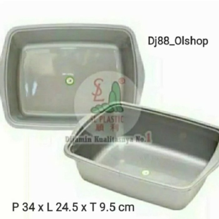 Baskom Plastik / Baskom Kotak / Bak Segi Silver Komet Star 301 - SL (S)