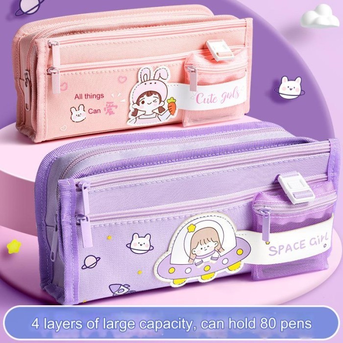 

[LOGU] Kotak pensil kapastitas besar, Big Storage Pencil Case, Tempat ATK