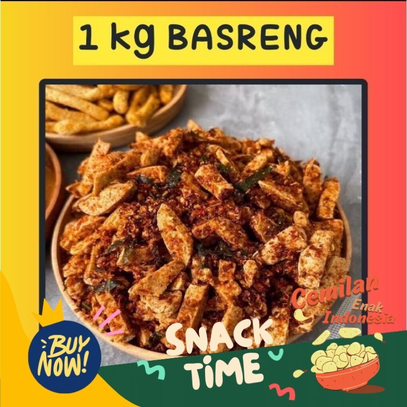 

Special Diskon BUMBU MELIMPAH Basreng 1kg Basreng pedas daun jeruk bisa COD cemilan snack