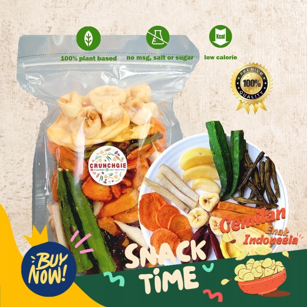 

Special Diskon 1500ml Crunchgie Keripik Sayur Keripik Buah Snack Sehat Snack Diet Crunchy Veggie