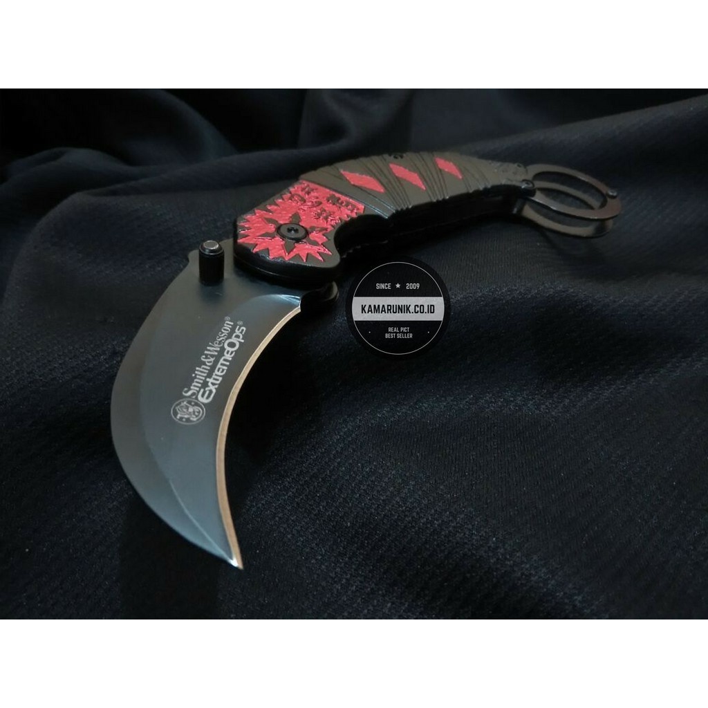 Hot Promo PISAU LIPAT KERAMBIT ZH003 P897 CK SMITH & WESSON FOLDING KNIFE Baru