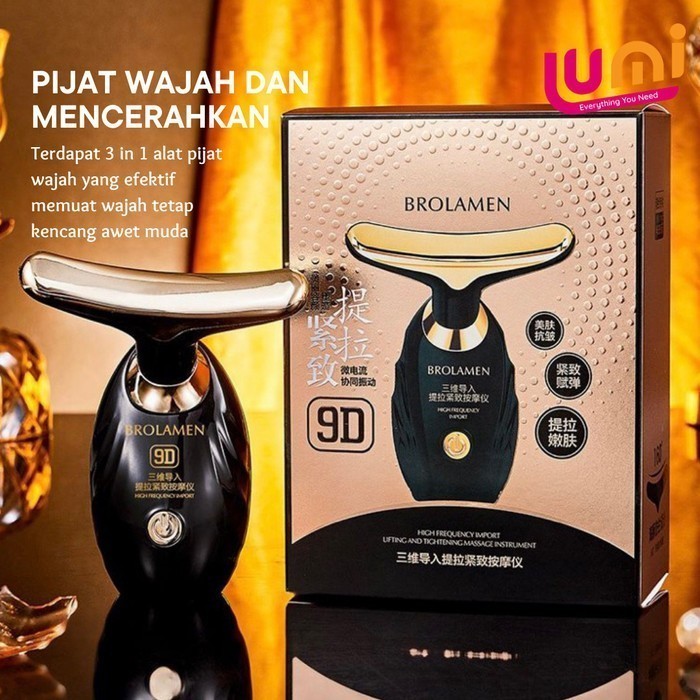 Alat Pijat Wajah Wanita Portable Elektrik 3in1 Pijit Muka Getar Import