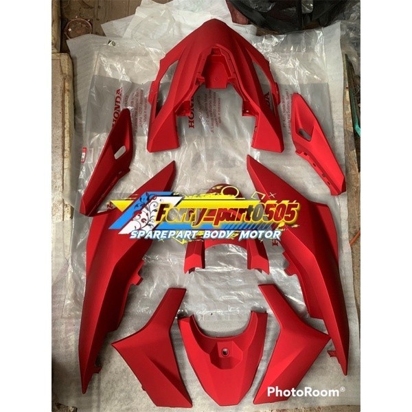 paketan depan vario 160 full body halus vario 160 k2s 2022 original merah dof