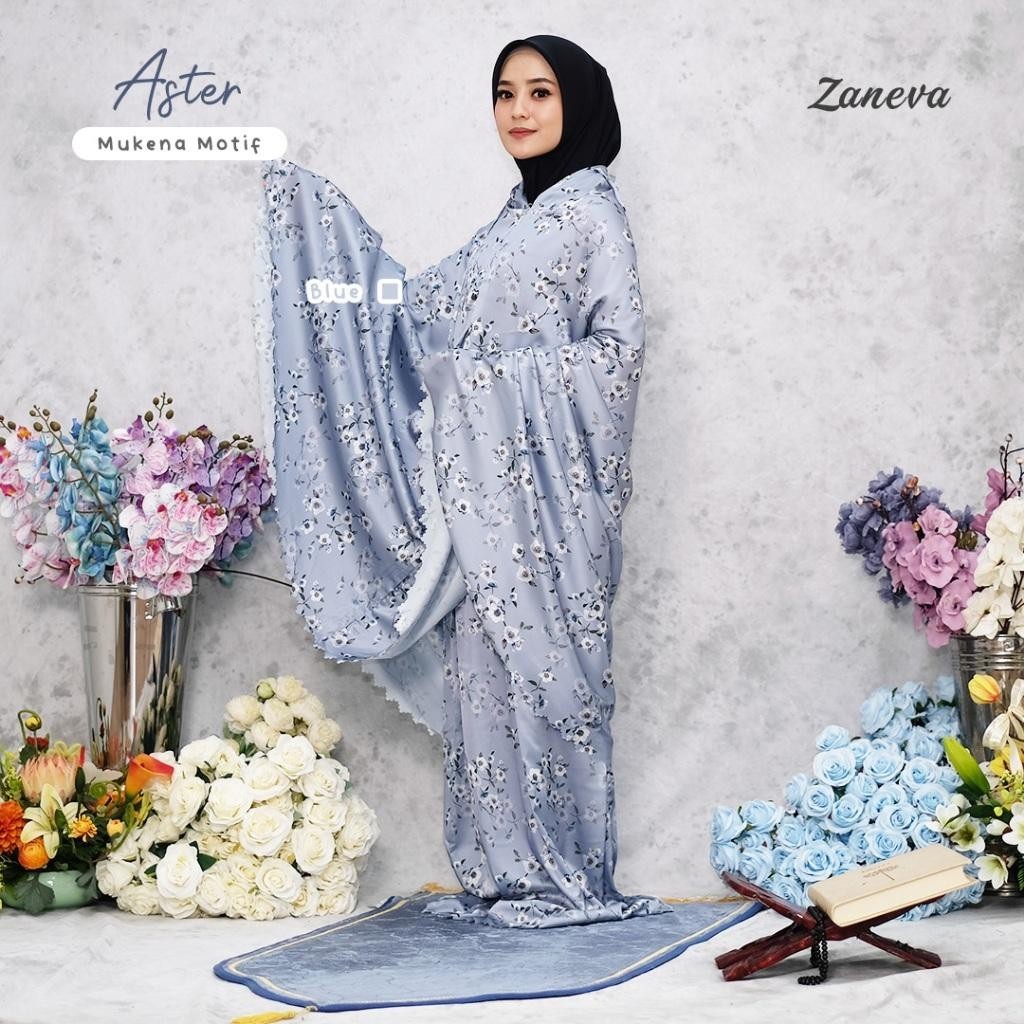 Zaneva - Mukena Motif Armany Silk | Aster | Songket by Zaneva || Mukena Motif printing Armany Silk