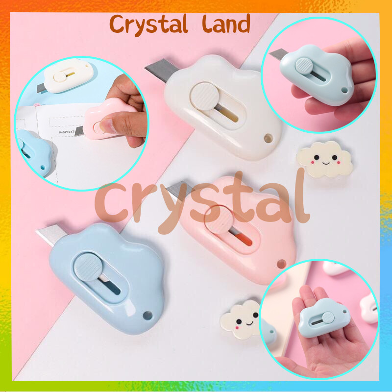 

Pisau Cutter Mini Model Dolphine Lucu / Cutter Mini Portable Motif Awan Pembuka Paket / Pisau Pemotong Kertas Mini Portable