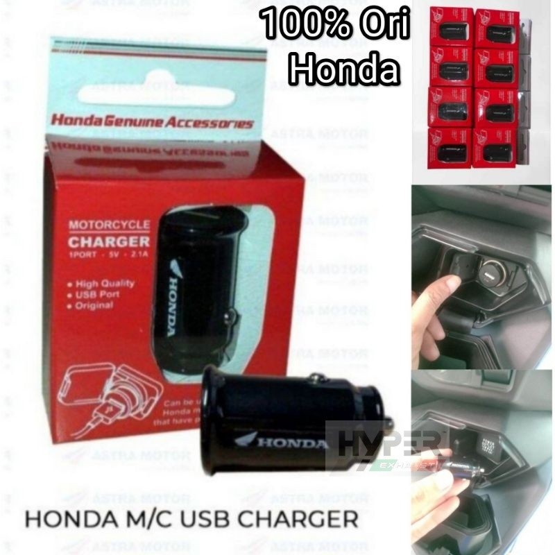 (BISA COD) Usb charger hp motor honda original Ahm GENIO, BEAT DELUXE,  SCOOPY,  PCX, ADV, Vario PRE
