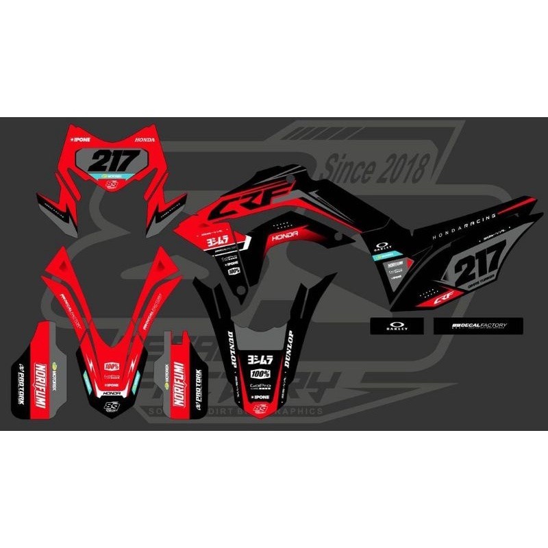 Decal Custom CRF 150L New, Decal minimalis CRF 150L, Decal Custom CRF FULL BODy