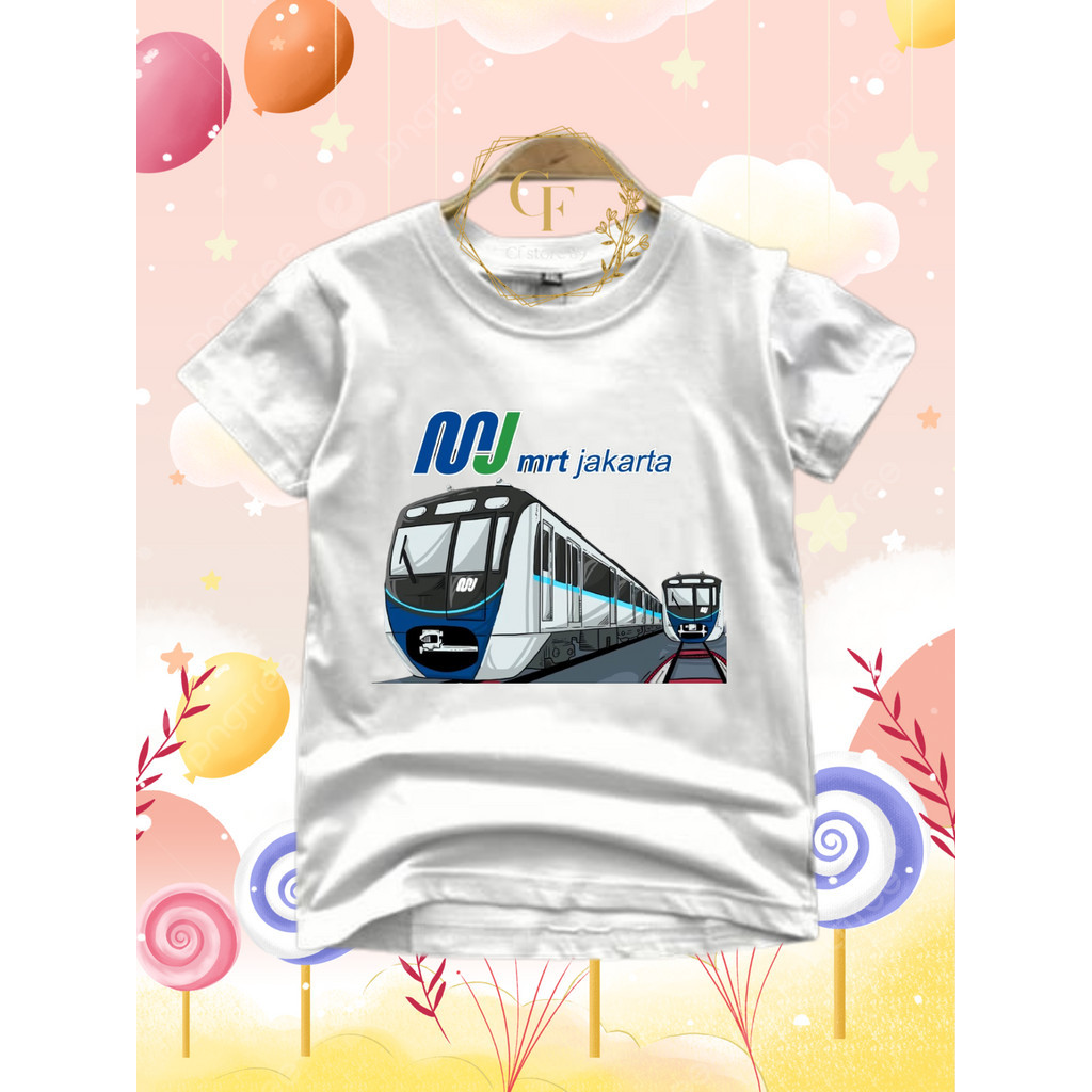 Baju Anak MRT Jakarta ( 2-10 Tahun ) Untuk Cewek Cowok