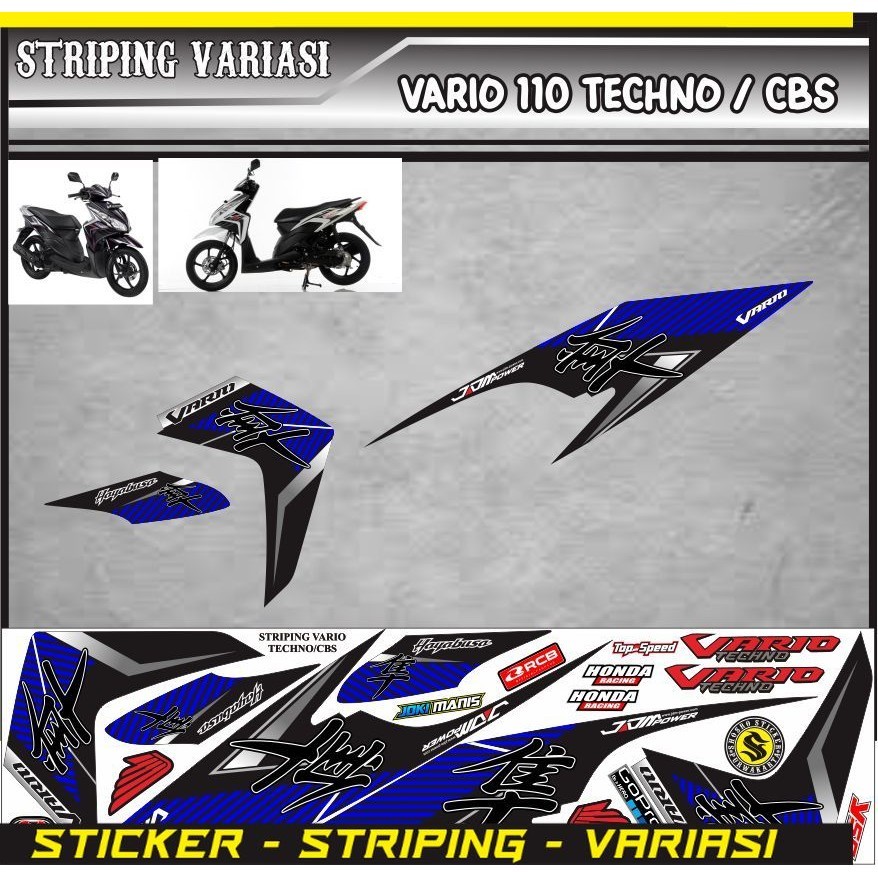 STIKER TERLARIS Stiker vario old techno cbs 110 Striping Vario Techno / setiker striping motor vario