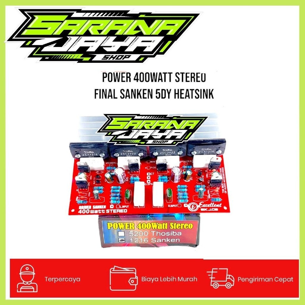 POWER AMPLIFIER 400WATT SETEREO PAKAI SANKEN 5DY