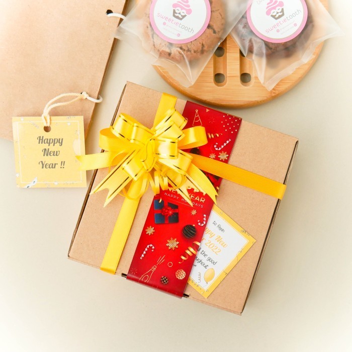 

NEW | Hampers Ucapan Selamat Tahun Baru Happy New Year - Soft Baked Cookies - Chocolate