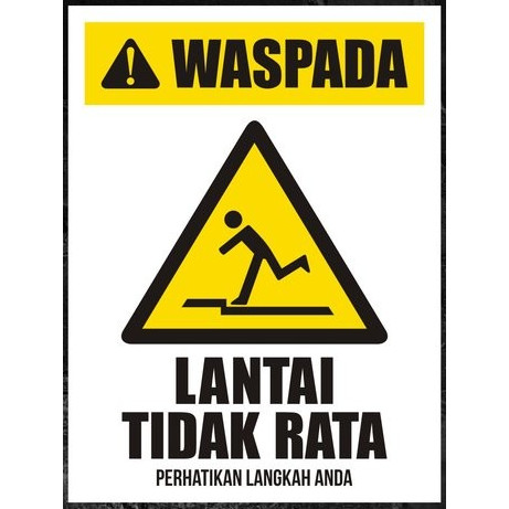 

Cutting Stiker Safety awas lantai tidak rata sticker Rambu Keselamatan Kerja K3
