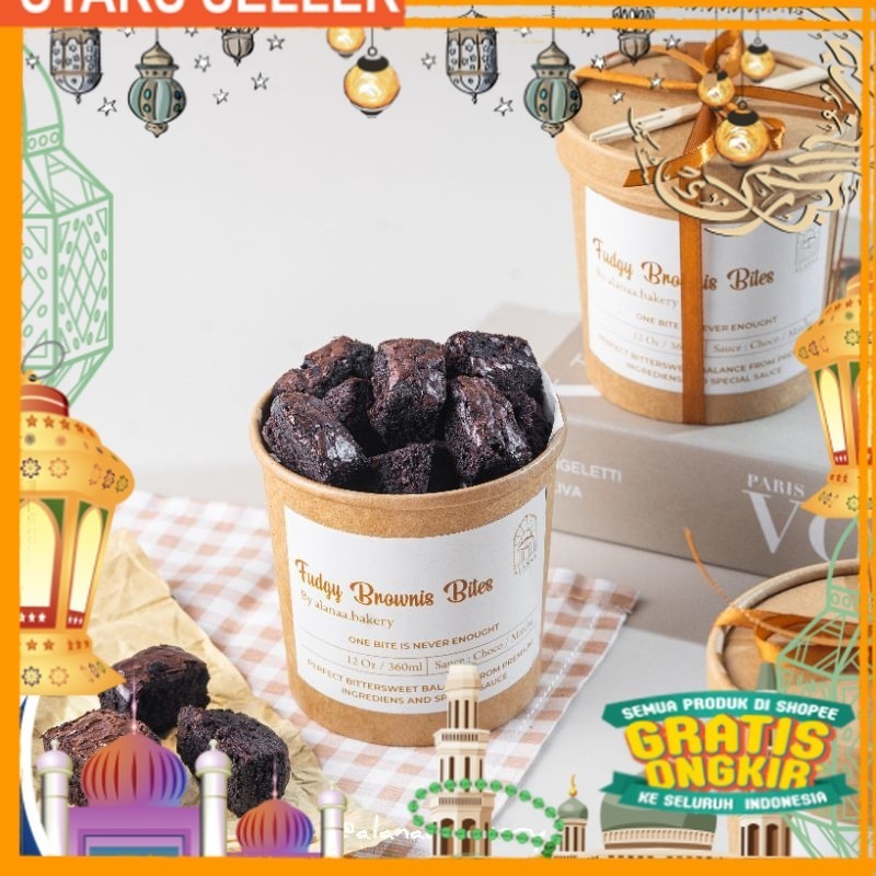 

Fudgy Brownis Bites Premium Original. Paperbowl Uk 12oz/ King J Snack