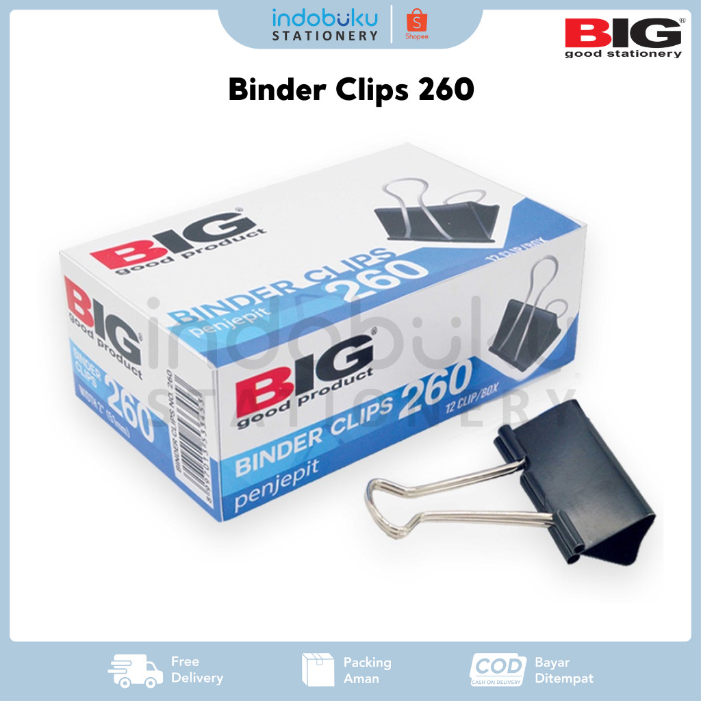 

Binder Clips 260 BIG Penjepit Kertas 260 BIG BC-260