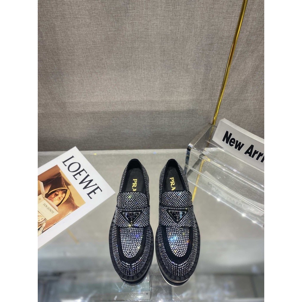 PRADA full diamond loafers