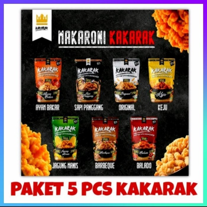 

AST Paket Hemat 5 pcs Produk Kakarak Lidi Makaroni dan Keripik Tempe