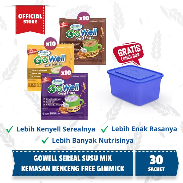

Gowell sachet Rejuv 3 Renceng (Isi 30pcs) +free sendok +Free Topless Besar (Promo Ramadan)