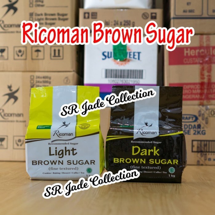 

Ricoman Dark Brown Sugar 1Kg Gula