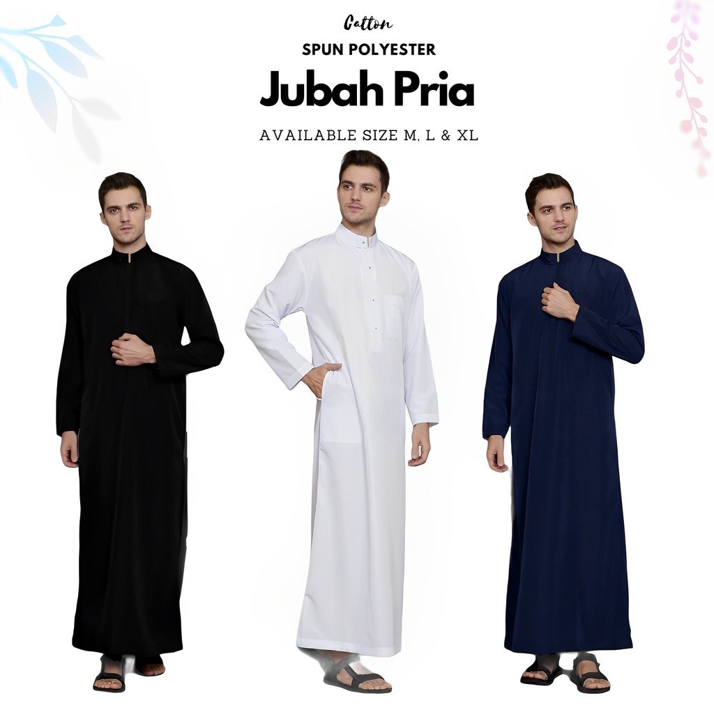 jubah pria dewasa - atasan muslim pria - baju koko pria dewasa - koko jubah gamis polos