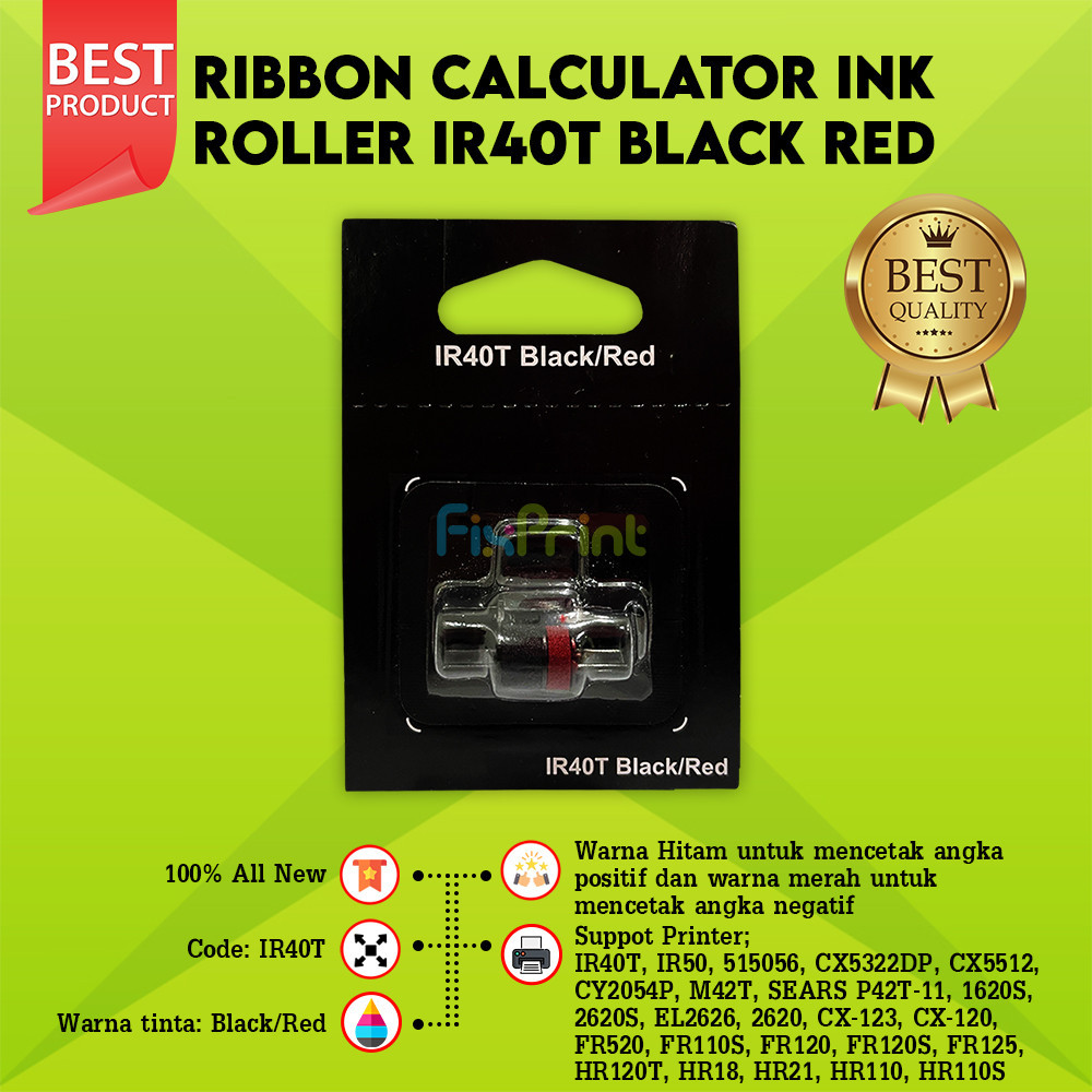 

Ribbon Calculator Roller IR40T Black Red Printer M42T SEARS P42T-11
