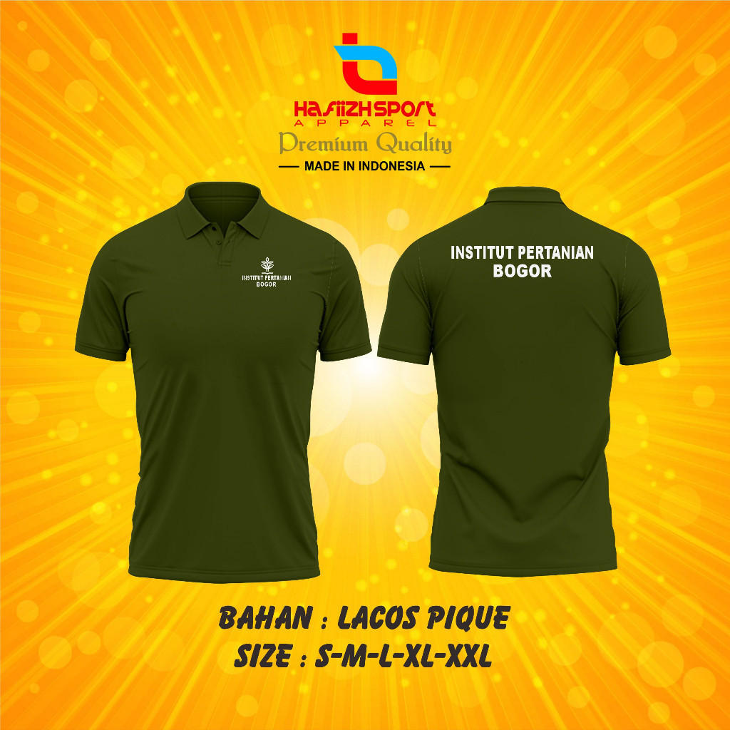 KAOS POLO KERAH IPB INSTITUTE PERTANIAN BOGOR PREMIUM