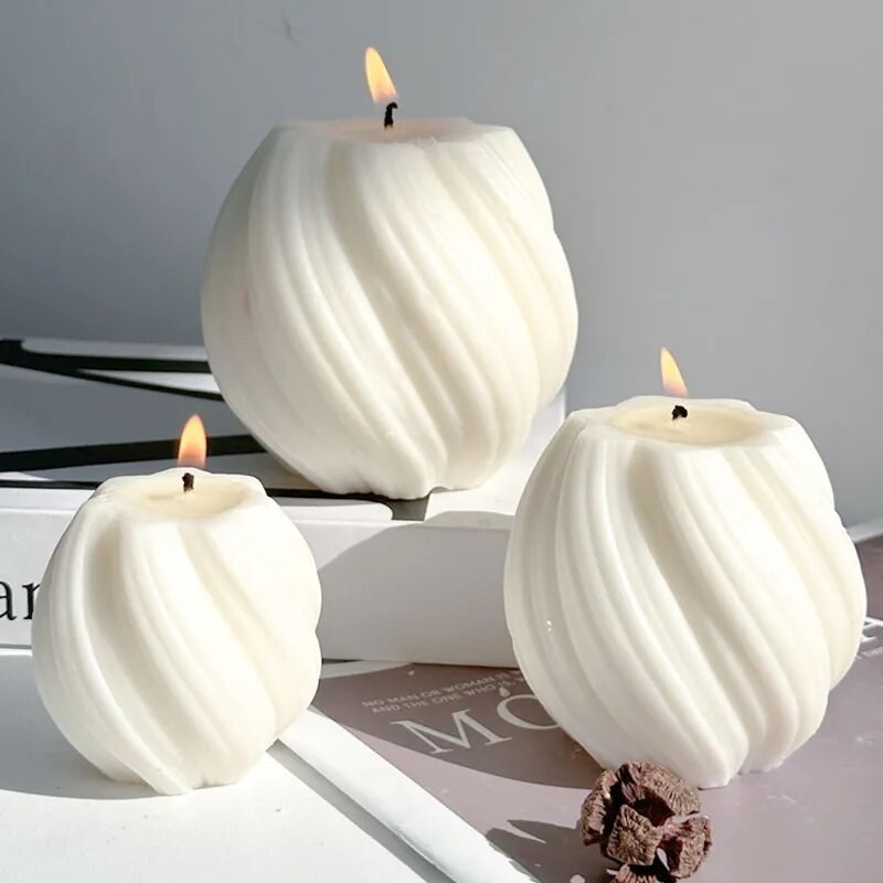 

Irregular Geometric Wave Silicone Candle Mold DIY Scented Candles Plaster Craft Ornament Making Molds Home Decor Supplies