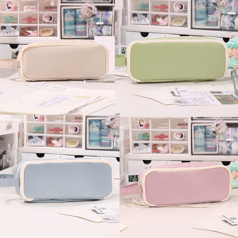 

ATH INS Pencil Case Large Capacity Pencil Case Simple Japanese Stationery Storage Bag School Office
