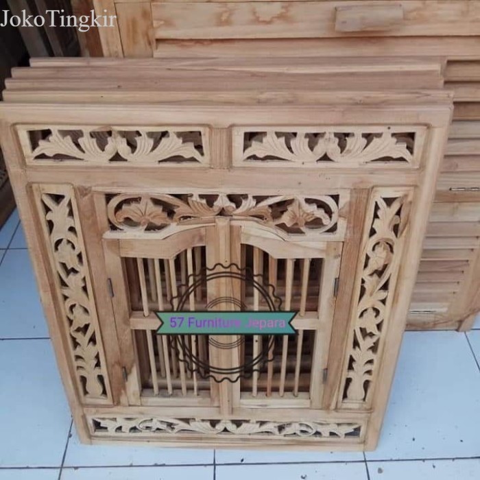 

Cermin tembok/ figura krepyak ukir kayu jati mentahan murah
