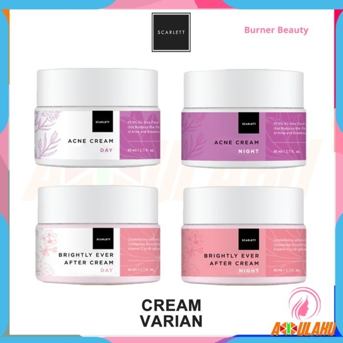 Scarlett Cream Paket 2in1 Original Bpom - Cream Wajah Scarlett Ori Jerawat Pelembab Wajah
