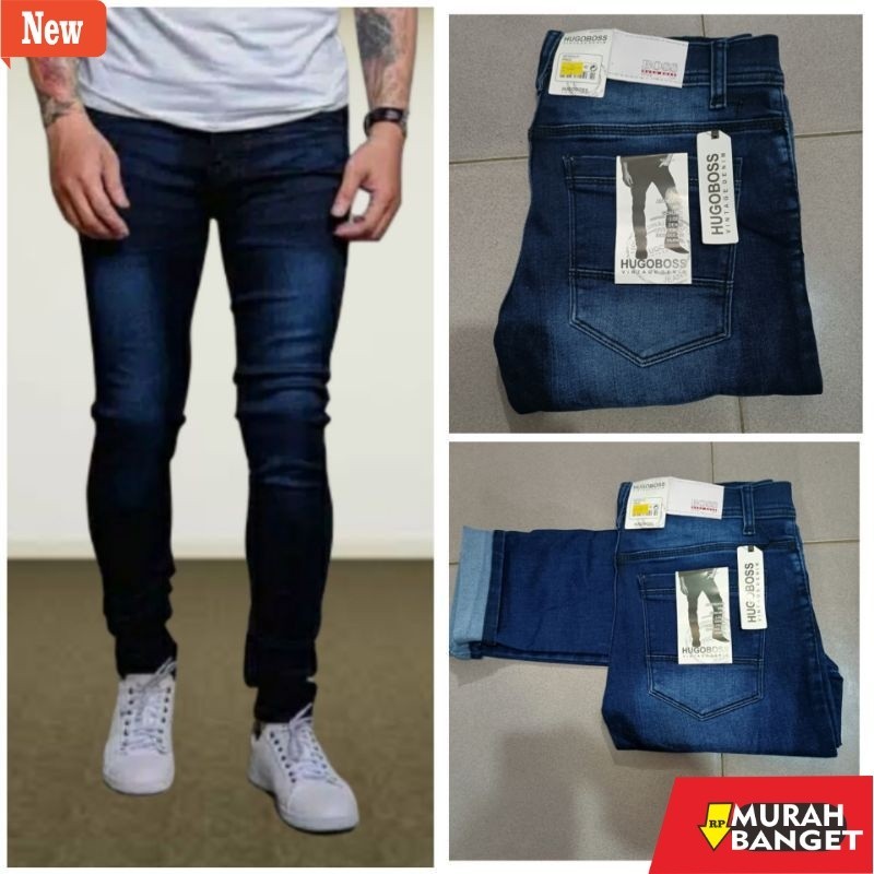 Celana panjang denim wanita- Celana jeans slim fit SKINNY karet/melar. jeans