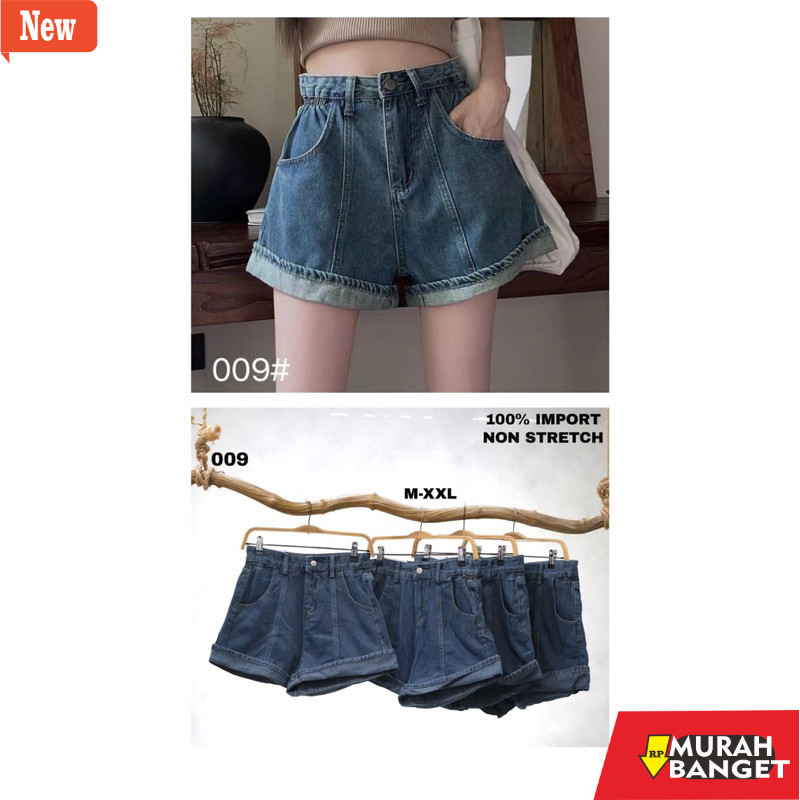 Celana pendek denim wanita- Hotpants Jeans Import