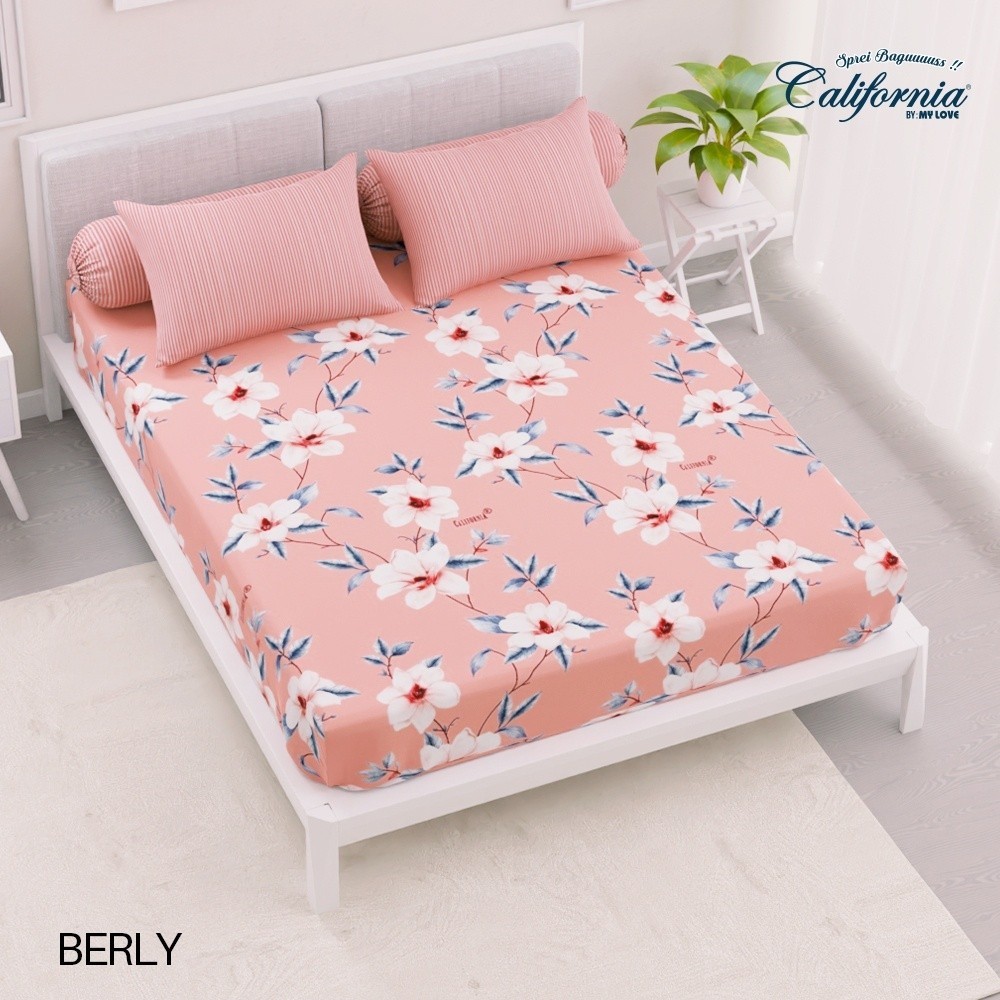 Sprei California Berly Bantal 4 Ukuran 180x200 Tinggi