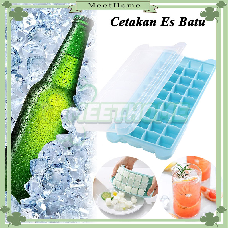 Cetakan Es Batu Jelly Silicone/Kotak Cetakan Es Batu/Kotak Cube Silikon Elastis/Cetakan Es Batu Deng