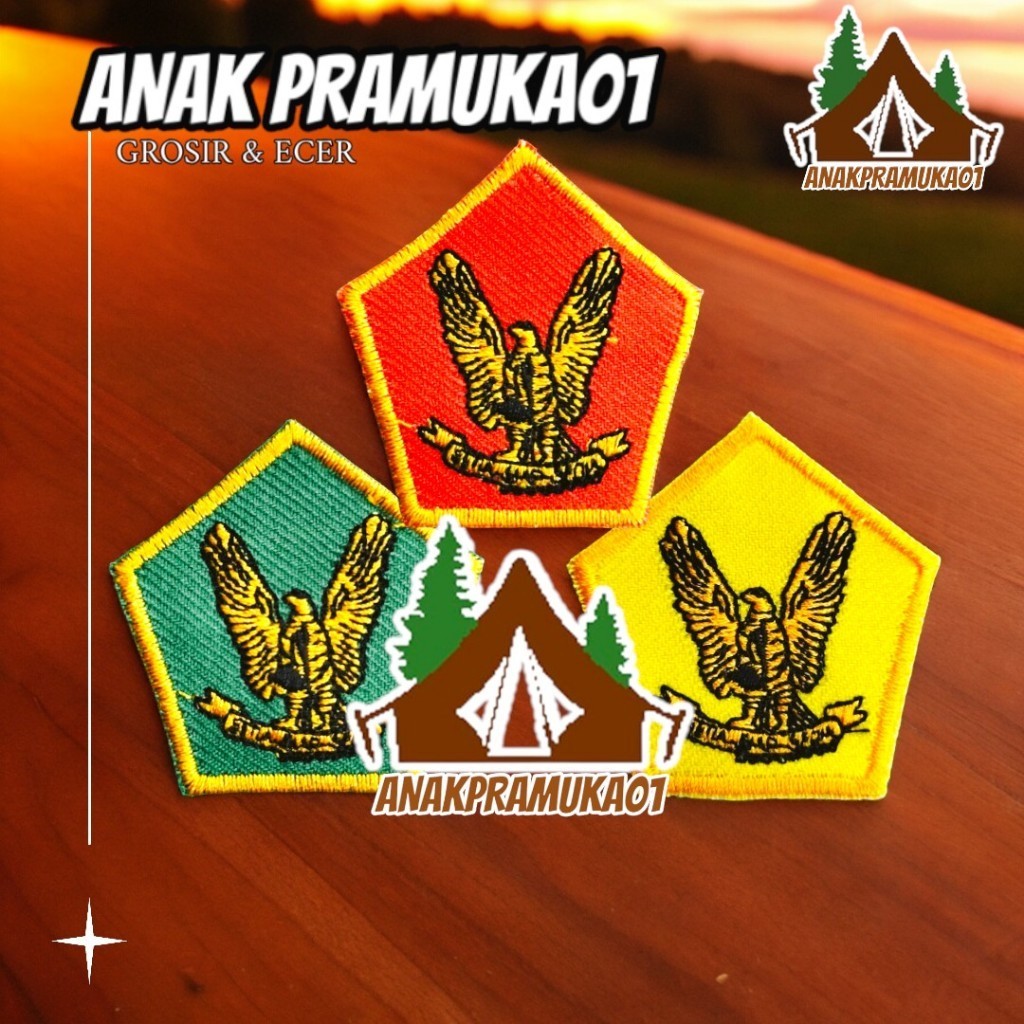 Bordir Garuda bordir pramuka siaga penggalang penegak / bed garuda pramuka bordir