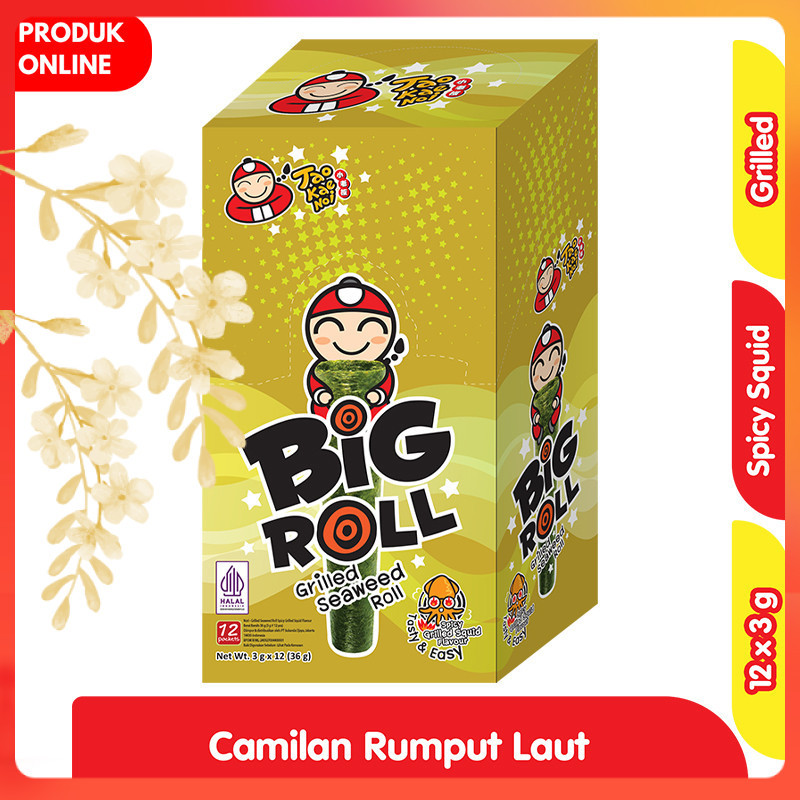 

Tao Kae Noi Big Roll Grilled Seaweed Spicy Squid Box 12 x 3 g
