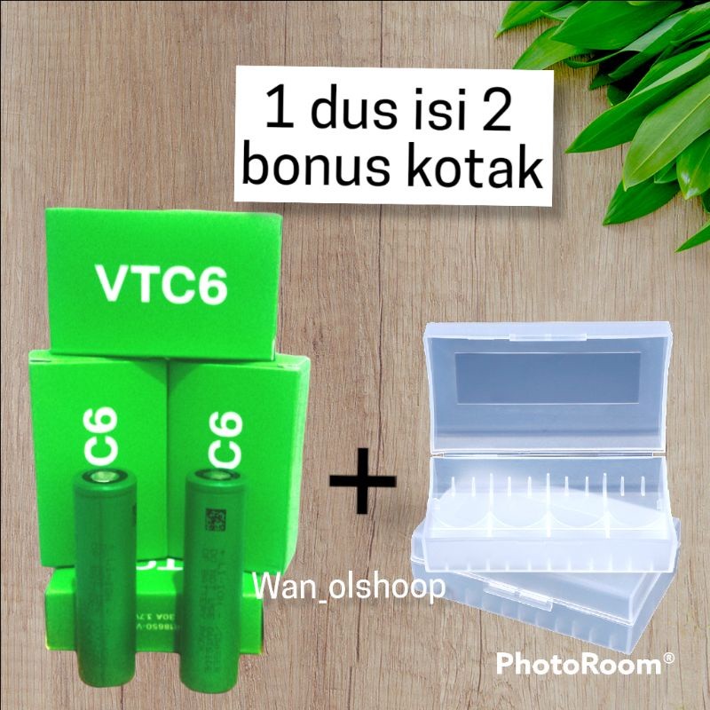 Bisa COD batarai 1 kotak isi 2 bonus kotak batrai SONY VTC 6 3000mah Baterai  HARGA MURAH Diybluesky