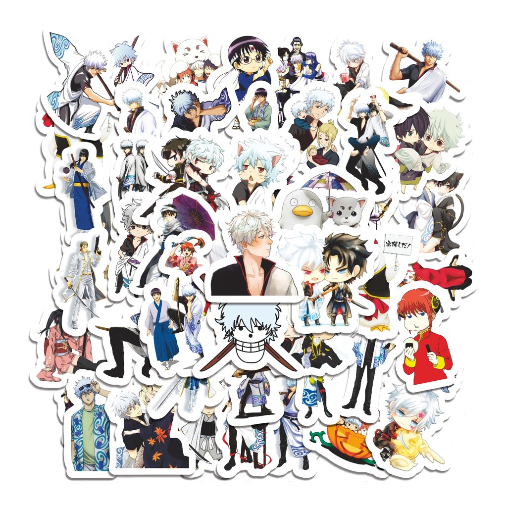 

COD 50 Pcs Stiker Gintama Lucu Anti Air Untuk Dekorasi Notebook Sepeda Skateboard Handphone