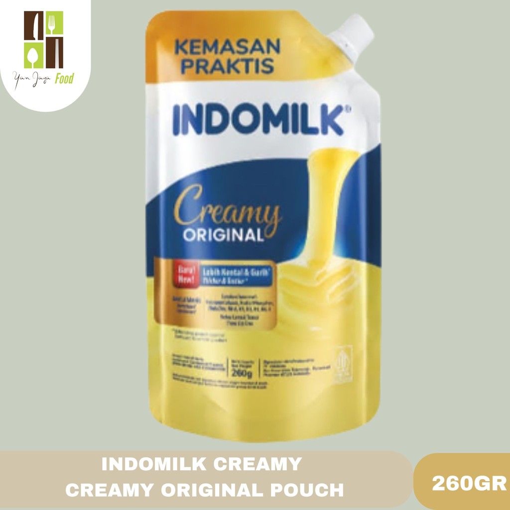 

Indomilk Susu Kental Manis Kemasan Pouch / Creamy Original Kemasan pouch 260gr
