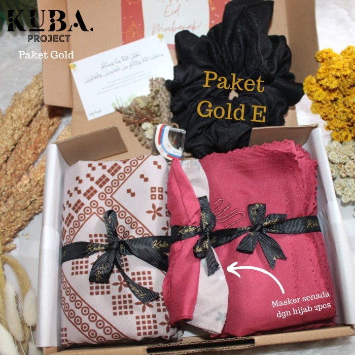 

[PROMO!!!] Hampers Hijab Gift Box Premium Hijab Parcel Ramadhan Parcel Lebaran - Paket Gold A, Birthday Card