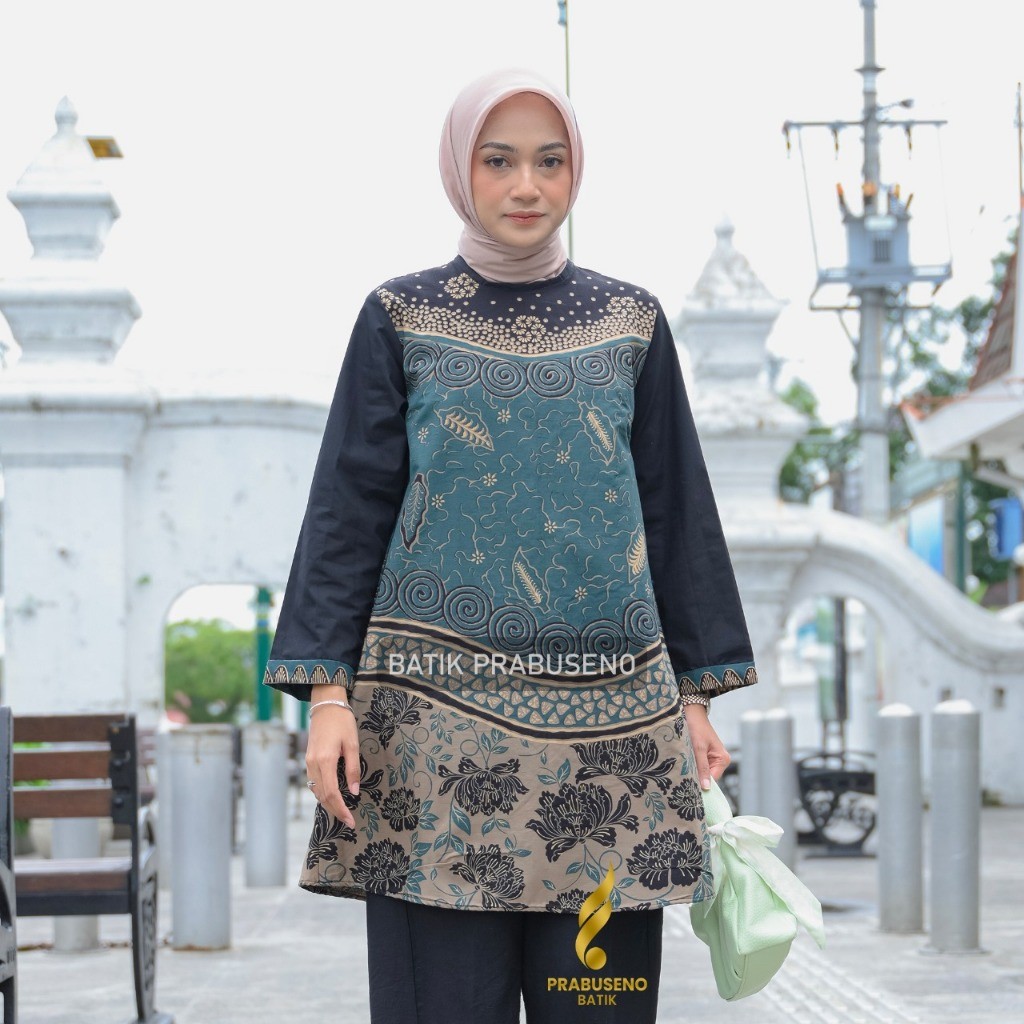 DANIA Tunik Atasan Baju  Wanita Lengan Panjang Original  Modern Premium Jumbo Big Size Full Furing P