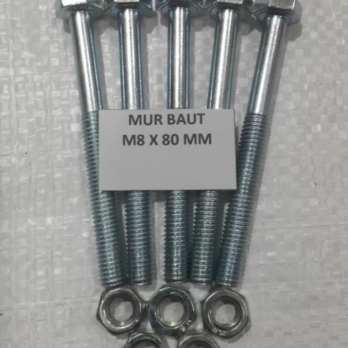 mur baut 8 x 80 / bmp m8 x 80 galvanis / bmp m8 x 80 murah