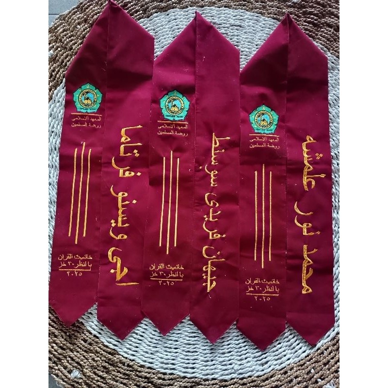 Selempang Wisuda Custom Premium Bordir 2 Lapis Selempang Wisuda