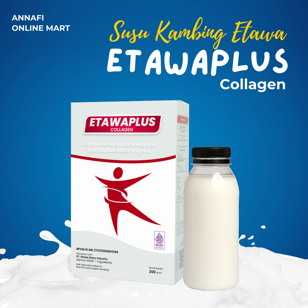 

Etawaplus Collagen Susu Kambing Etawa dan Kolagen Ikan Untuk Tulang sendi dan Mencegah Penuaan Dini