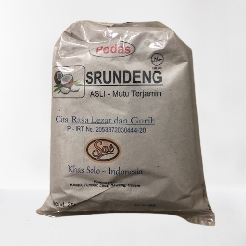 

Srundeng Sae Serundeng Kelapa Khas Solo Pedas dan Manis - Pedas