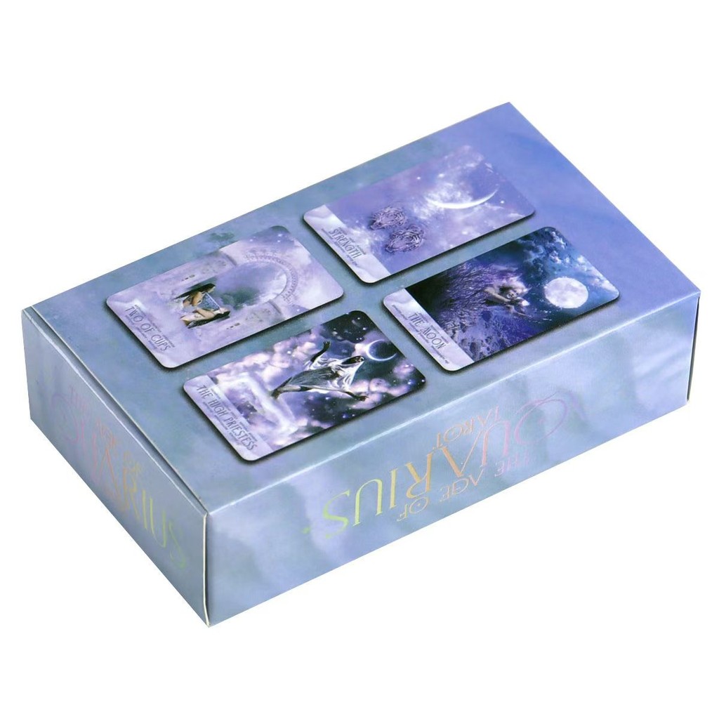

The Age of Aquarius Tarot 78 Pcs Tarot Cards Based on Rider-waite System with 3 Instruction Cards 10.3*6cm