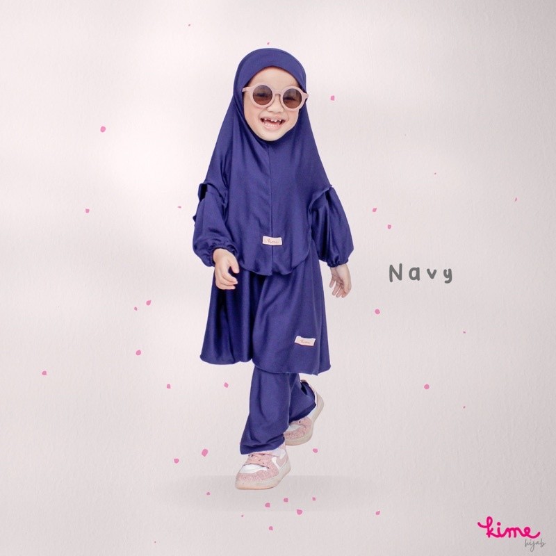 DEU95 KIMEHIJAB Gamis Anak murah Oneset Lubna