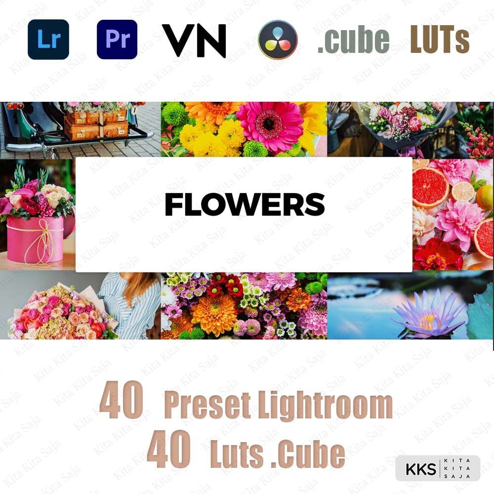 40 Preset Video & Foto Android, IOS & PC - Flowers Premium - LUTs VN (.cube) | Adobe Lightroom