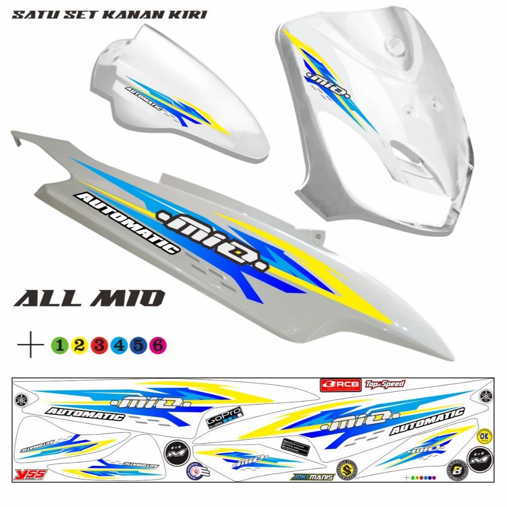 STIKER LIS MIO OLD / STRIPING VARIASI MOTOR MIO SPORTY / MIO SMILE STIKER SETRIPING MIO PUTIH VARIAS