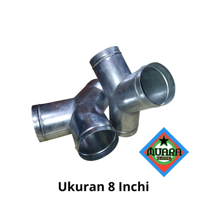 Sambungan Y Pipa Ducting 8 in / T Ducting 8" /Flexible Cerobong Asap